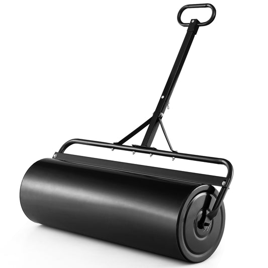 39 Inch Wide Push Tow Lawn Roller, Black Lawn Care Tools Black at Gallery Canada