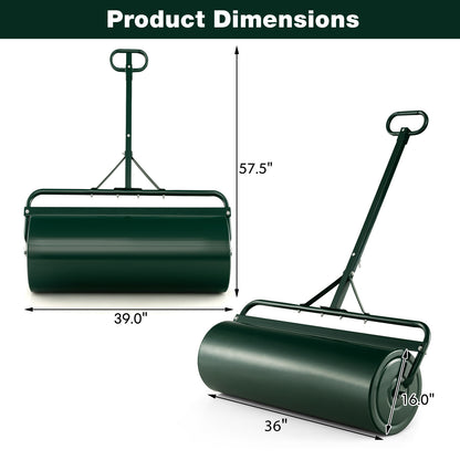 39 Inch Wide Push Tow Lawn Roller, Green Lawn Care Tools at Gallery Canada