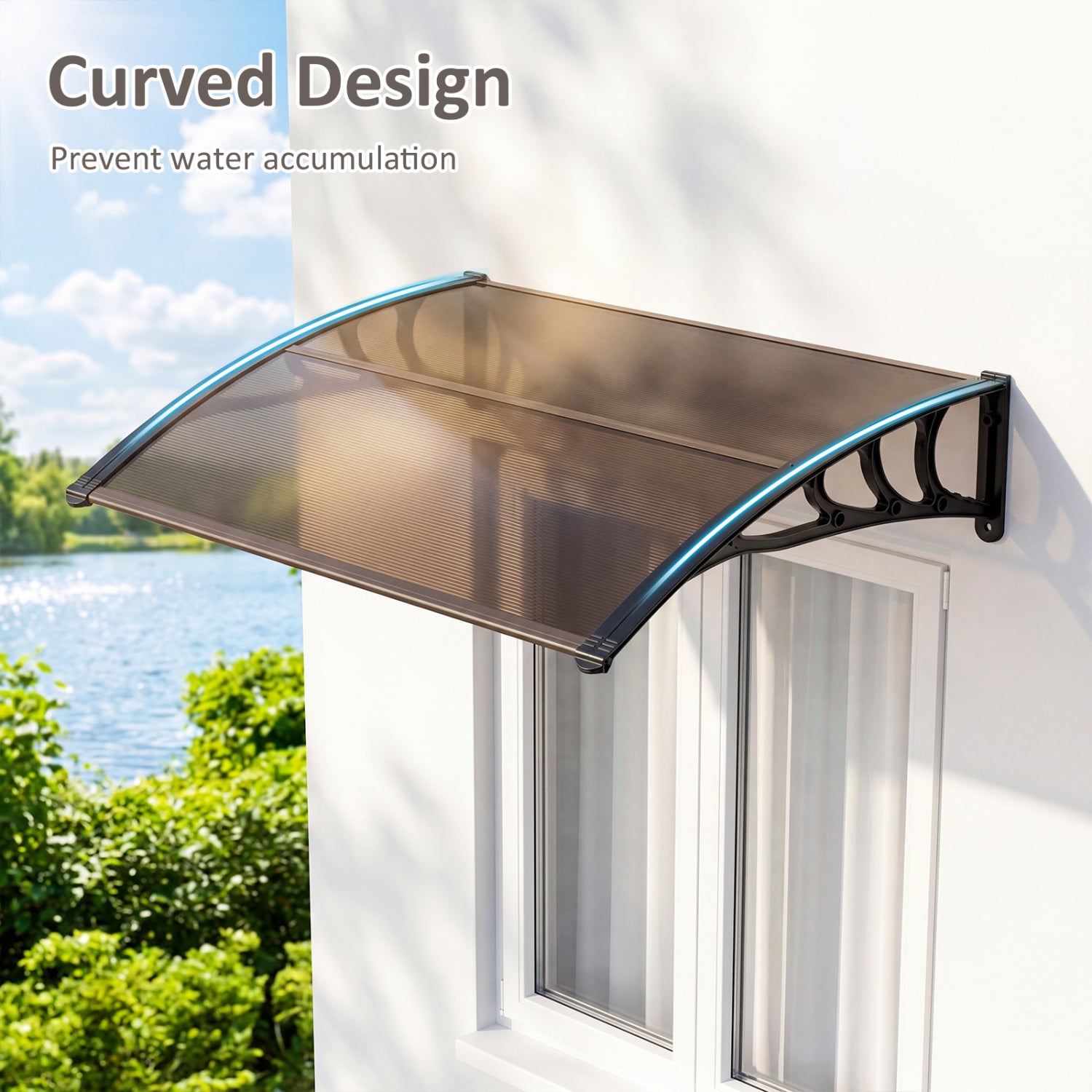 39 x 30 In Outdoor Door Window Awning Canopy, Brown Outdoor Shades at Gallery Canada