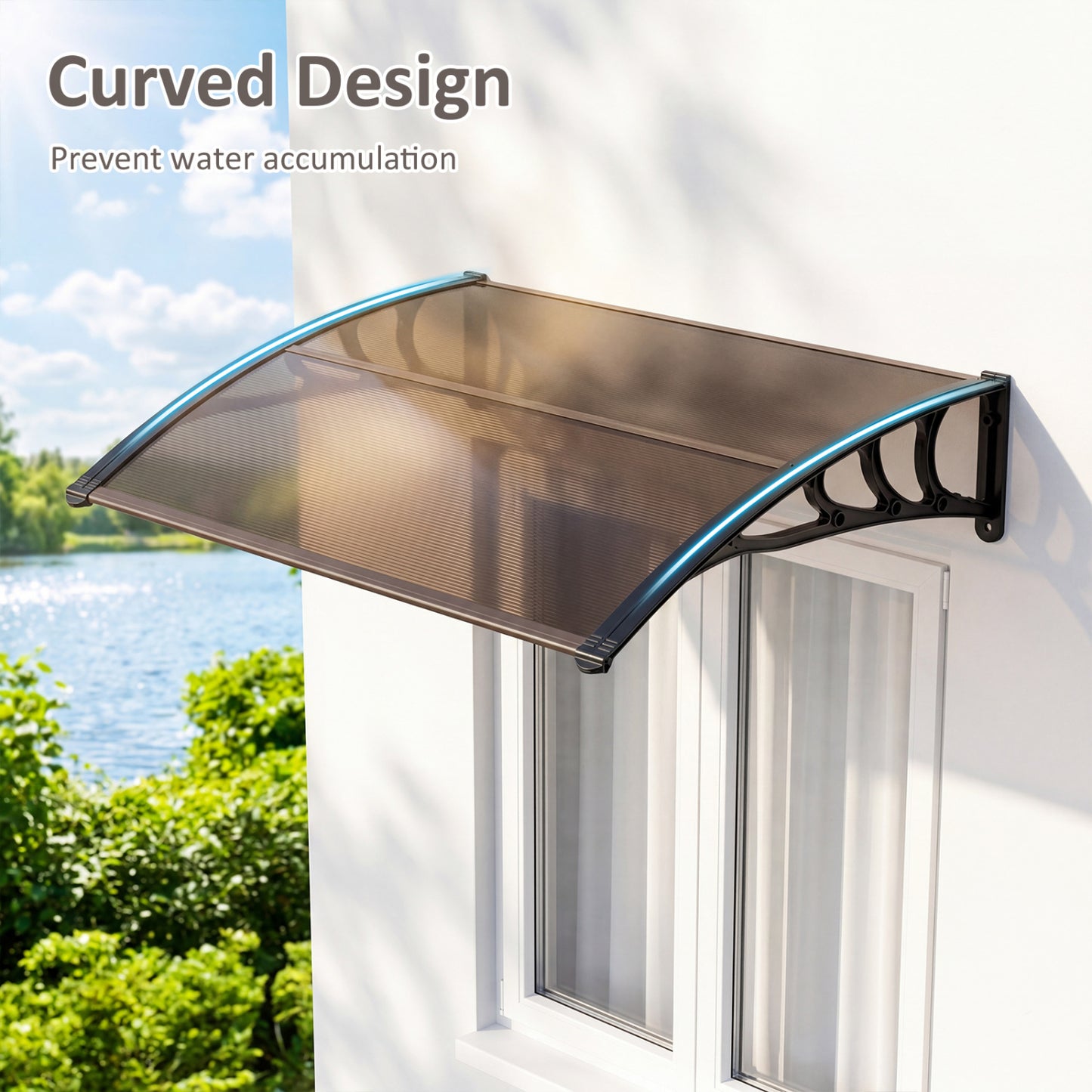 39 x 30 In Outdoor Door Window Awning Canopy, Brown Outdoor Shades at Gallery Canada