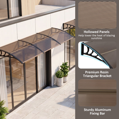 39 x 30 In Outdoor Door Window Awning Canopy, Brown Outdoor Shades at Gallery Canada