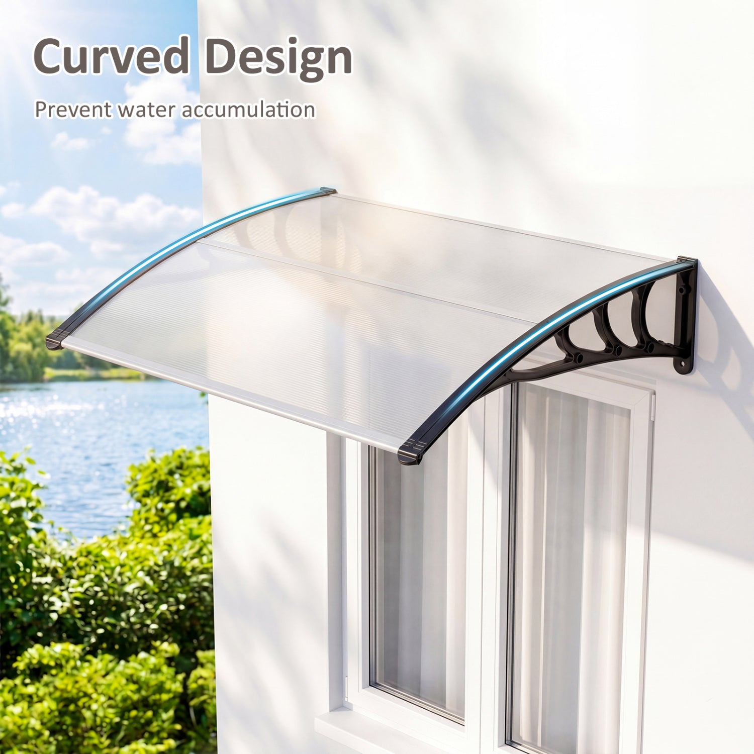 39 x 30 Inch Outdoor Door Awning Canopy, Exterior, Black Outdoor Shades at Gallery Canada