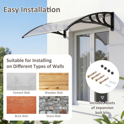 39 x 30 Inch Outdoor Door Awning Canopy, Exterior, Black Outdoor Shades at Gallery Canada