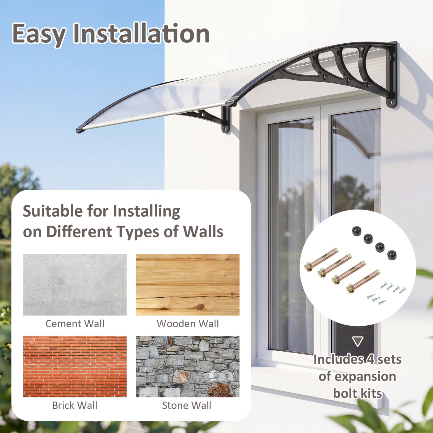 39x30 In Outdoor Front Door Window Awning Outdoor Shades at Gallery Canada