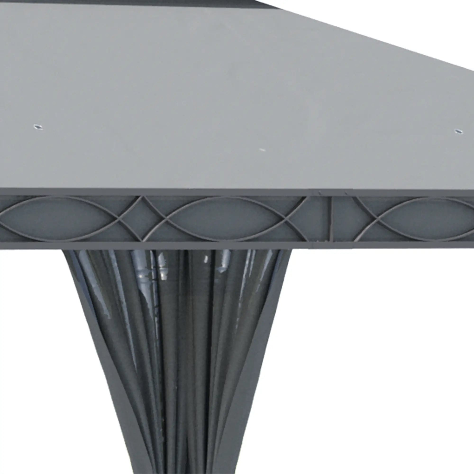 10'x13' Soft-Top Patio Gazebo, Double-Tiered, Steel, Grey Gazebos at Gallery Canada