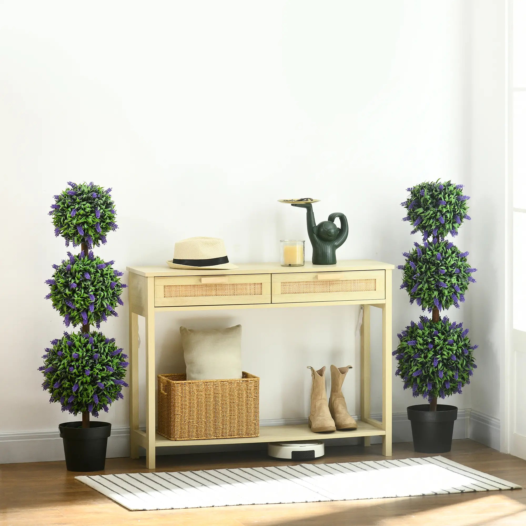 Artificial Lavender Plant Set, 3.5ft, Indoor Outdoor Decor Artificial Trees at Gallery Canada