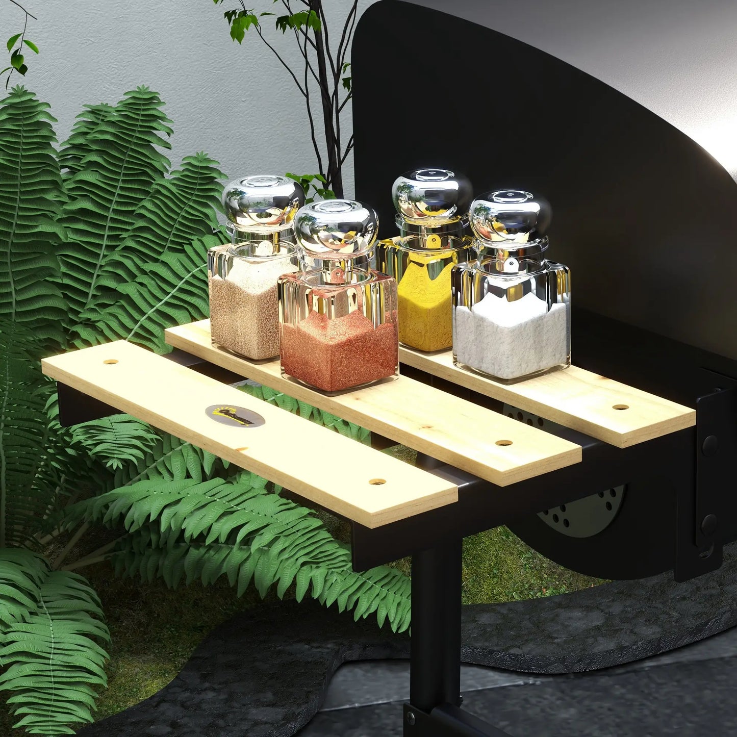 Charcoal BBQ Grill With Thermometer, Shelves, Wheels, Black Charcoal BBQ Grils at Gallery Canada