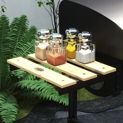 Charcoal BBQ Grill With Thermometer, Shelves, Wheels, Black Charcoal BBQ Grils at Gallery Canada