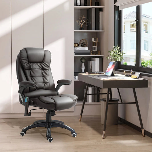 Executive Massage Chair, Heated High Back, Reclining, Swivel, Leather, Adjustable, Vibrating, Black Massage Chairs Options at Gallery Canada
