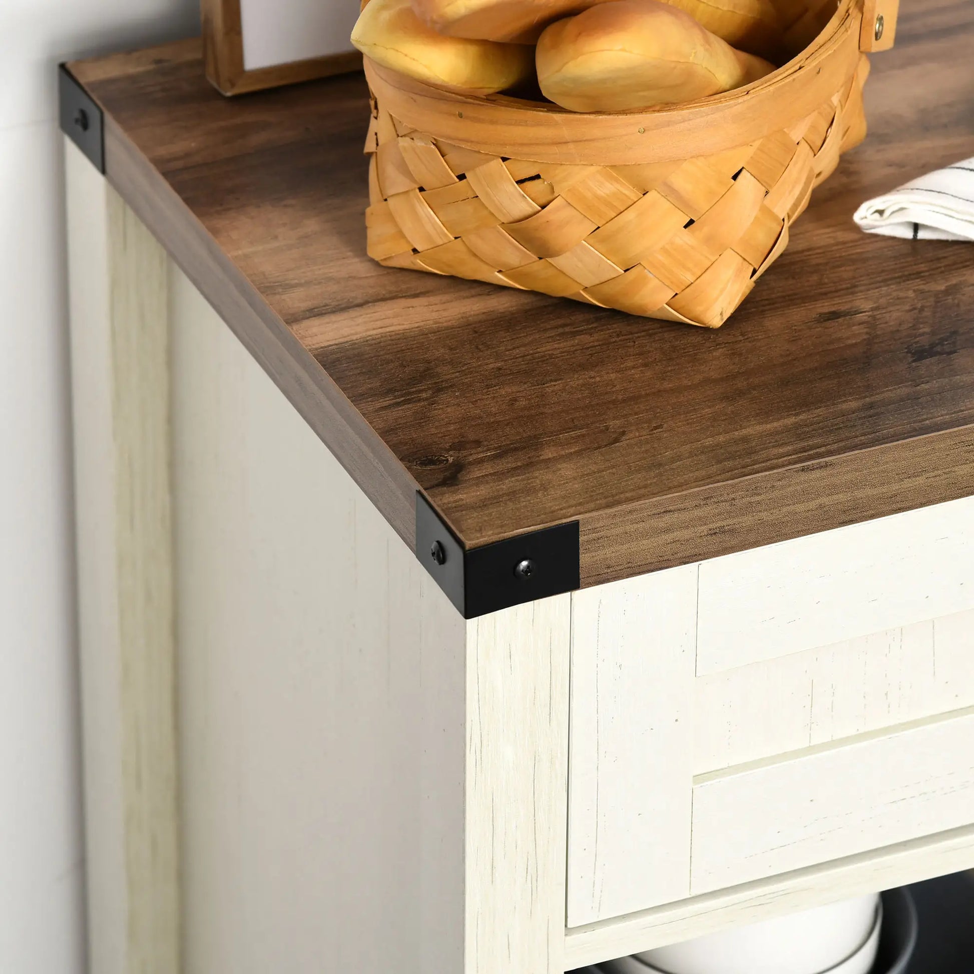 Rustic Barn Door Cabinet, Farmhouse Buffet Sideboard, White Bar Cabinets at Gallery Canada