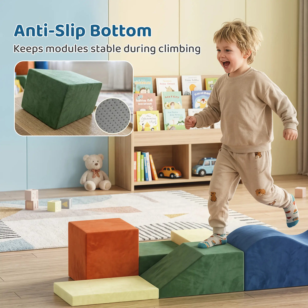 6PCS Kids Foam Climbing Blocks Set, Soft Play, Non-Slip Base Kids Gym & Playmats at Gallery Canada