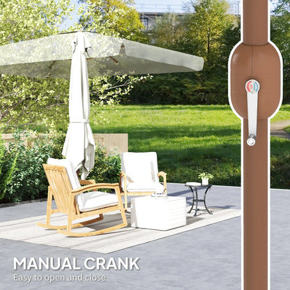 Patio Umbrella 118.1" x 78.7", UV50+ Protection, Beige Sun Umbrellas at Gallery Canada