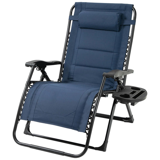 Zero Gravity Lounger Chair, Padded, 400 LBS Capacity, Blue Lounger Chairs Blue, Black at Gallery Canada