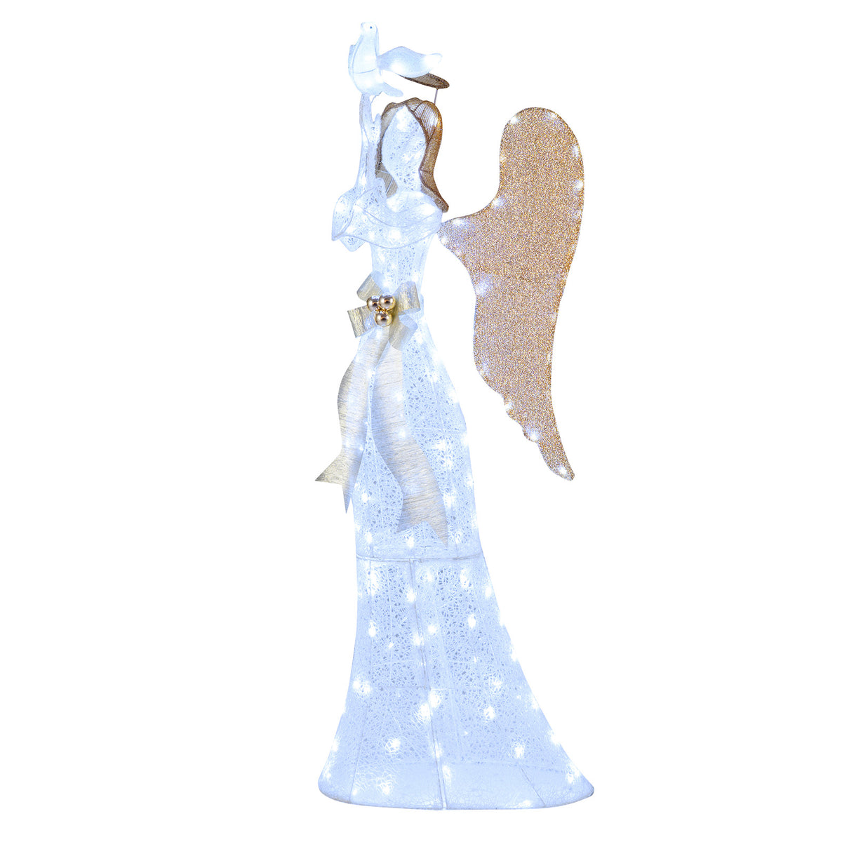 3D Lighted Angel Christmas Decoration, 5.5 FT, White Christmas at Gallery Canada