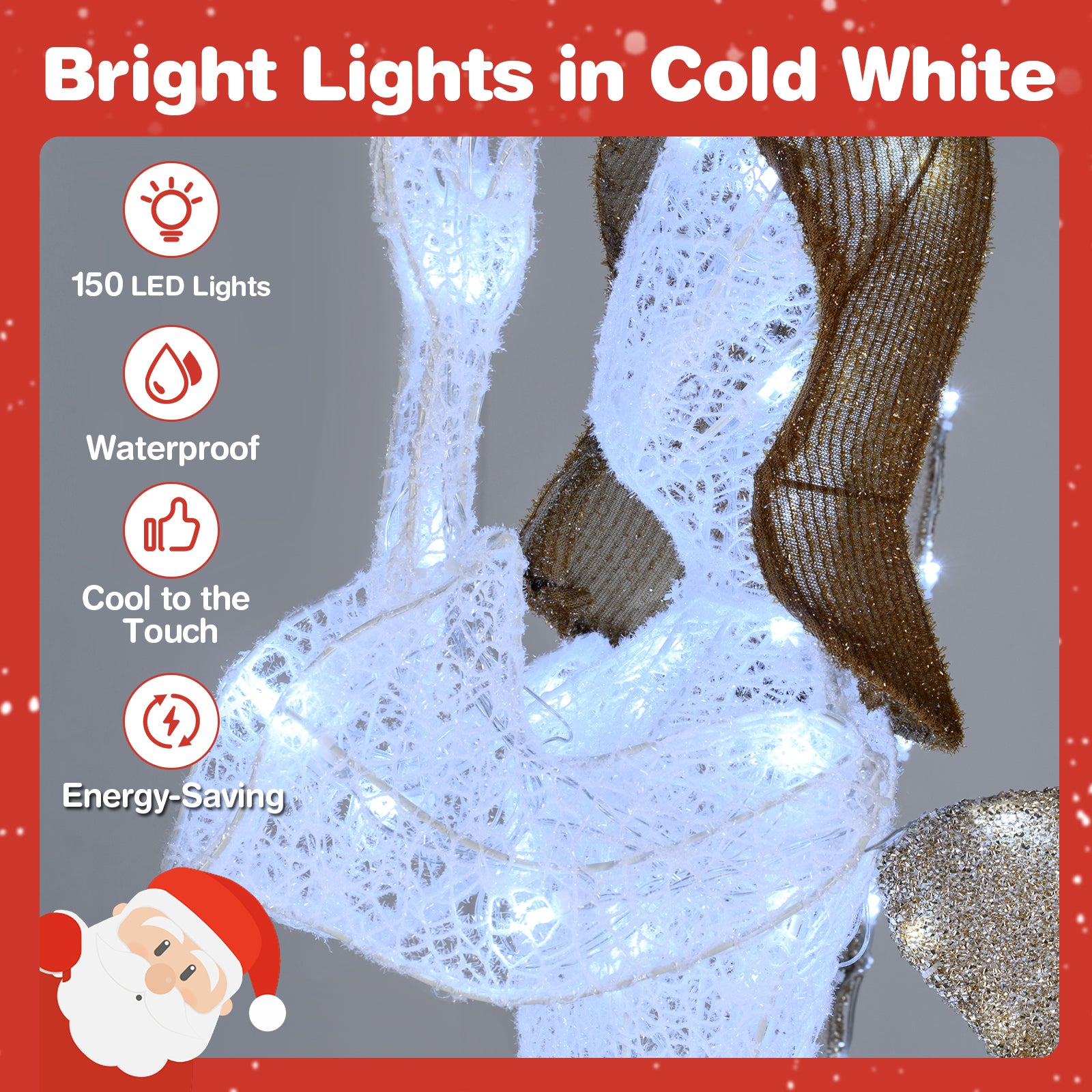 3D Lighted Angel Christmas Decoration, 5.5 FT, White Christmas at Gallery Canada