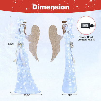 3D Lighted Angel Christmas Decoration, 5.5 FT, White Christmas at Gallery Canada