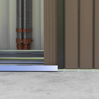 7' x 4' x 6' Garden Storage Shed, Metal, Double Doors, Brown Sheds at Gallery Canada