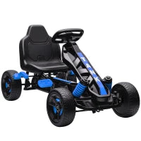 Kids Pedal Go Kart, Ride on Toy, Brake, EVA Tires, Blue