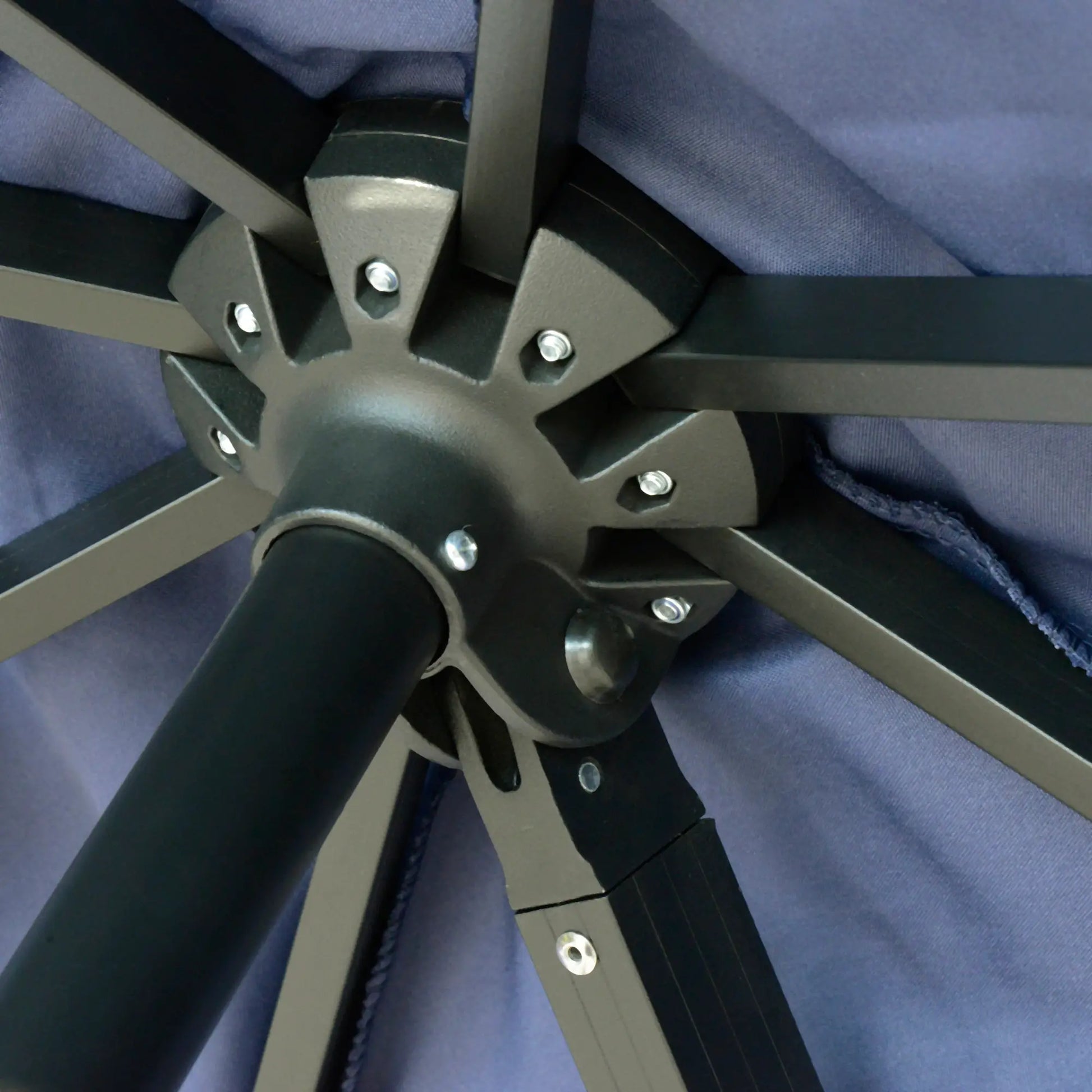 10x10ft Rotatable Square Cantilever Umbrella, 4 Adjustable Angles, Blue Cantilever Umbrellas at Gallery Canada