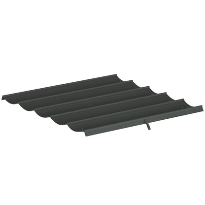 Retractable Pergola Canopy Replacement, 10' x 10', Dark Grey Gazebo Canopy Replacement Dark Grey at Gallery Canada