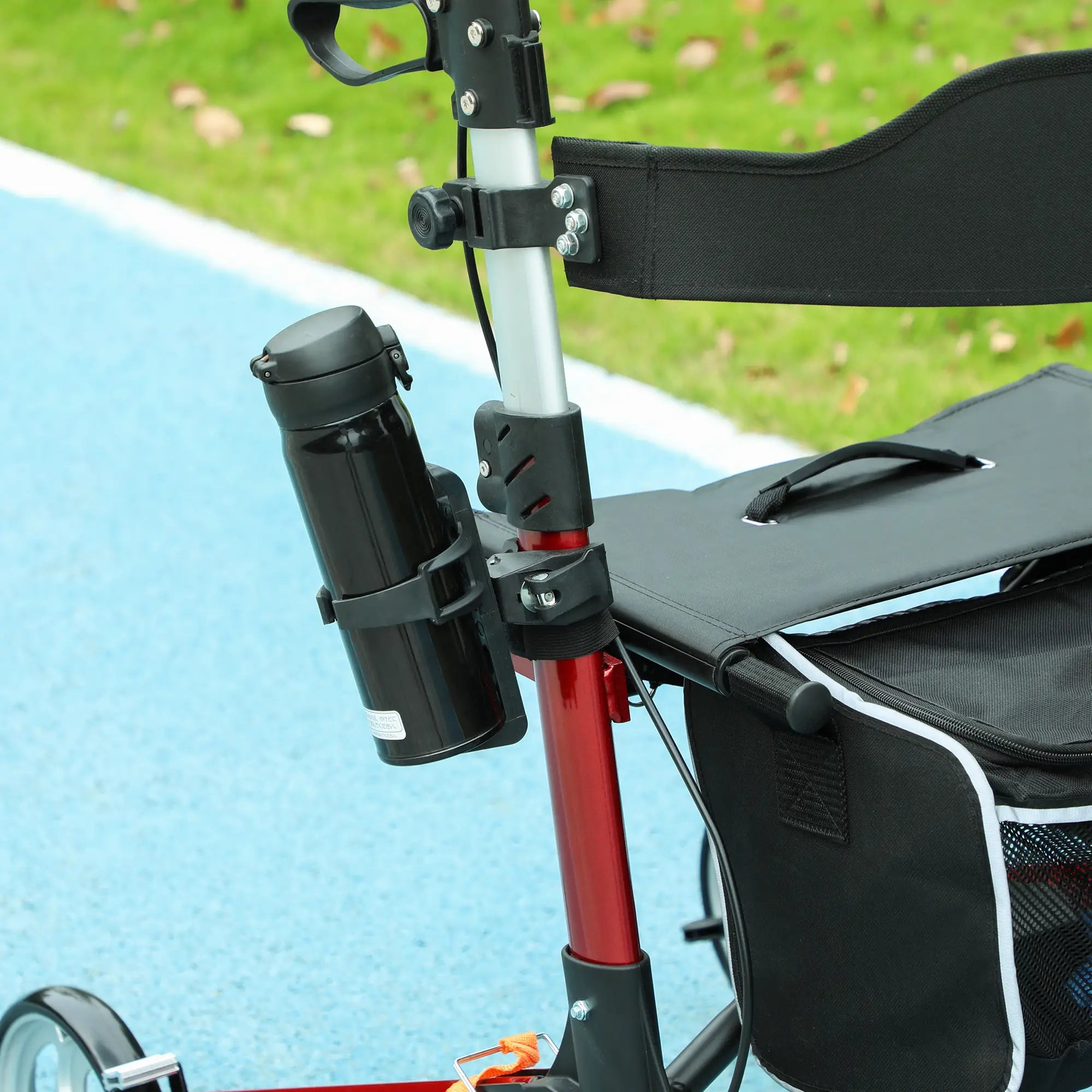 Lightweight Folding Walker, Large Seat, Adjustable Handle, Red Knee Walker & Wheelchair Ramps at Gallery Canada