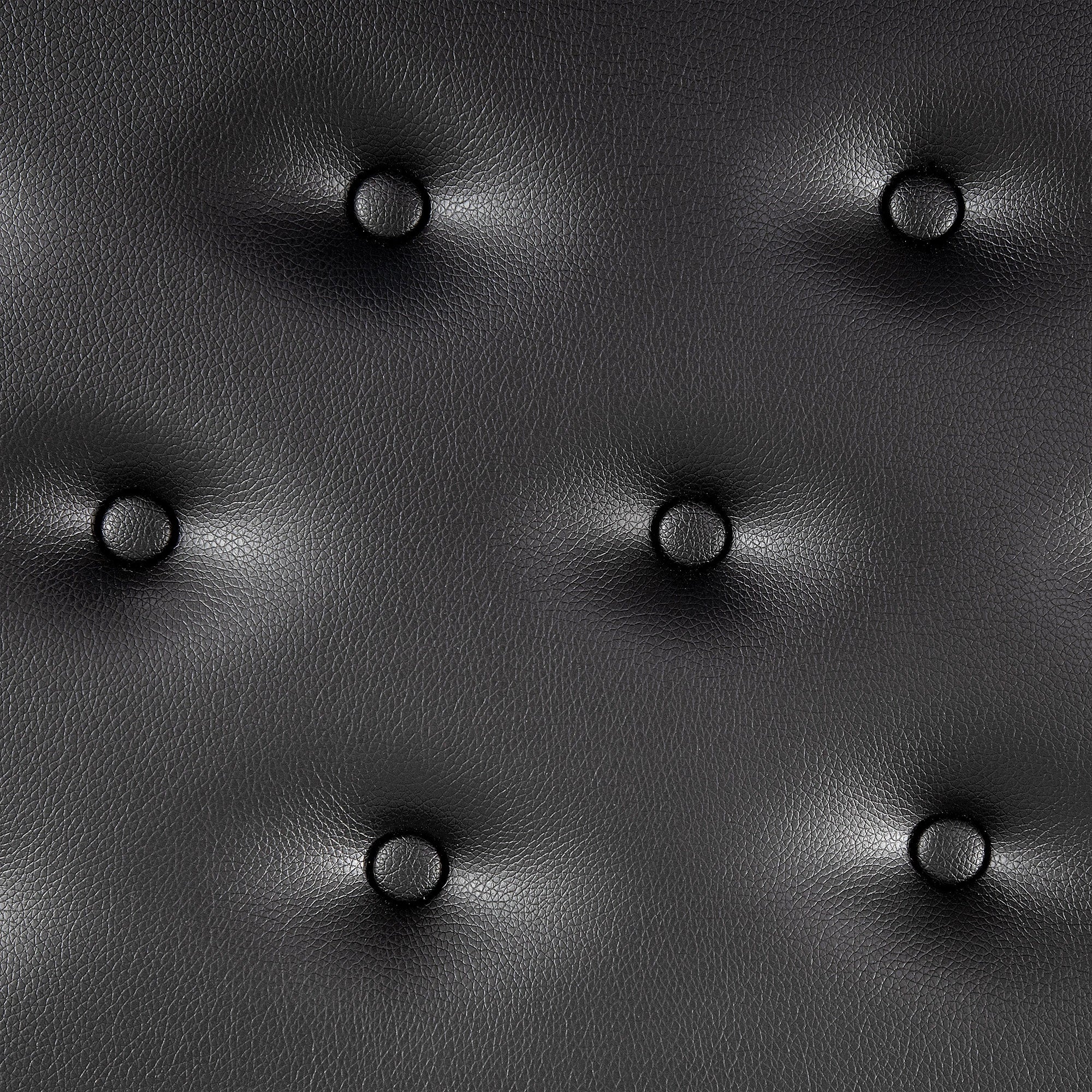 Adjustable Piano Bench, PU Leather, Button Tufted, Black Piano Benches at Gallery Canada