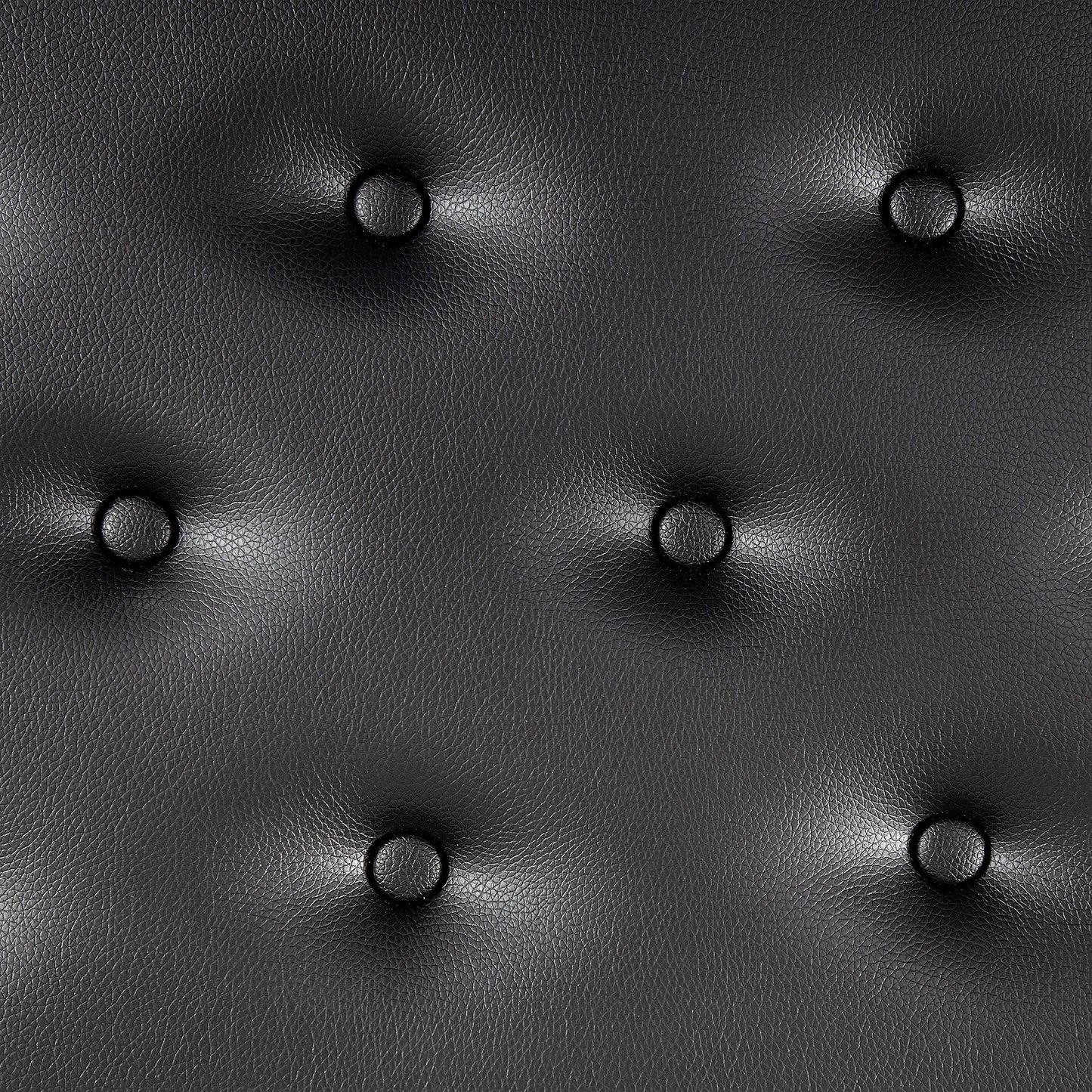 Adjustable Piano Bench, PU Leather, Button Tufted, Black Piano Benches at Gallery Canada