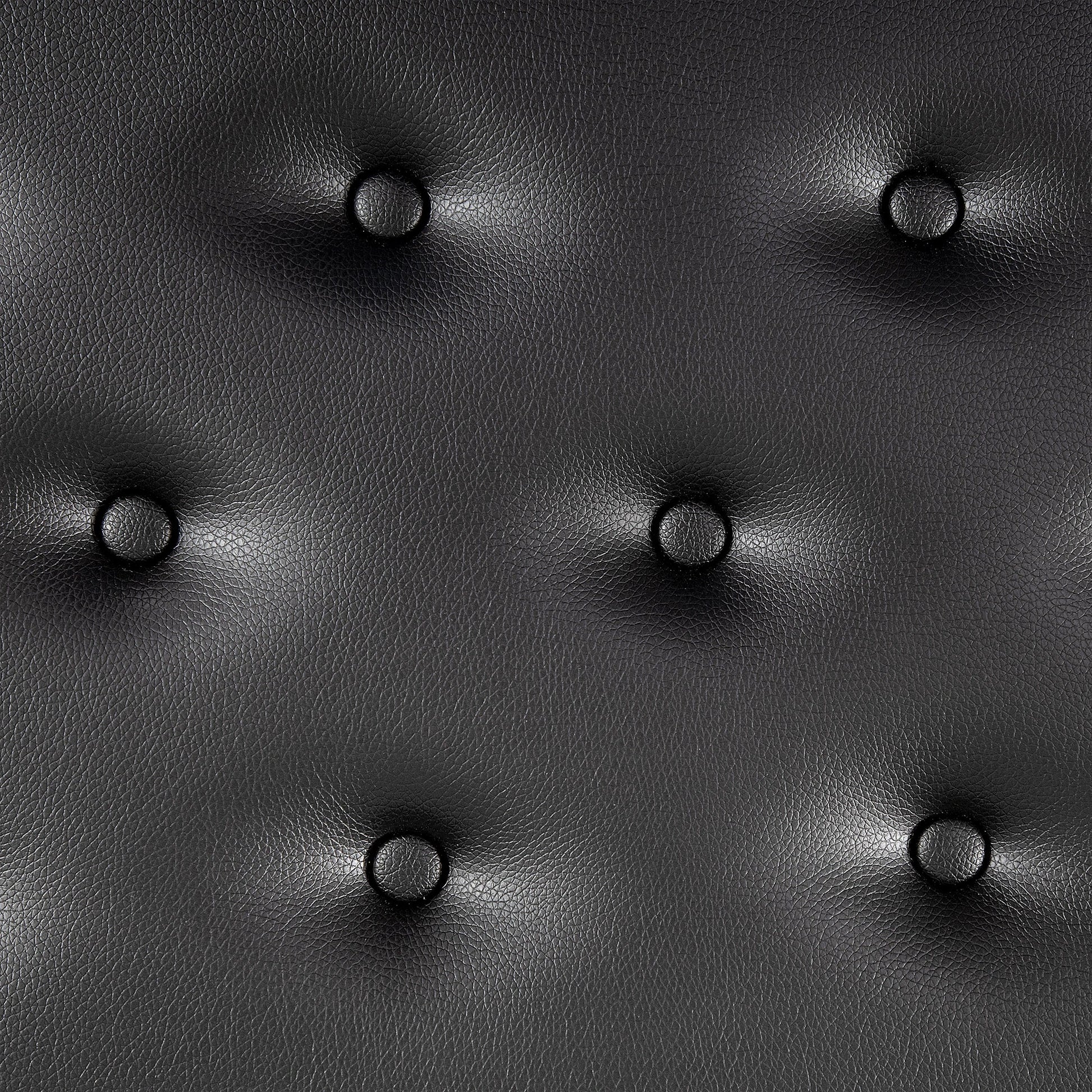 Adjustable Piano Bench, PU Leather, Button Tufted, Black Piano Benches at Gallery Canada