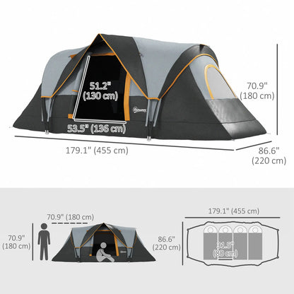 5-6 Person Family Tent, Outdoor Camping, Lighting Hook, Carrying Bag, Cream Camping Tents at Gallery Canada