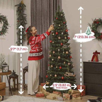 7 ft Prelit Pop Up Christmas Tree, Collapsible Artificial with Metal Stand, Green Pre Lit Christmas Trees at Gallery Canada