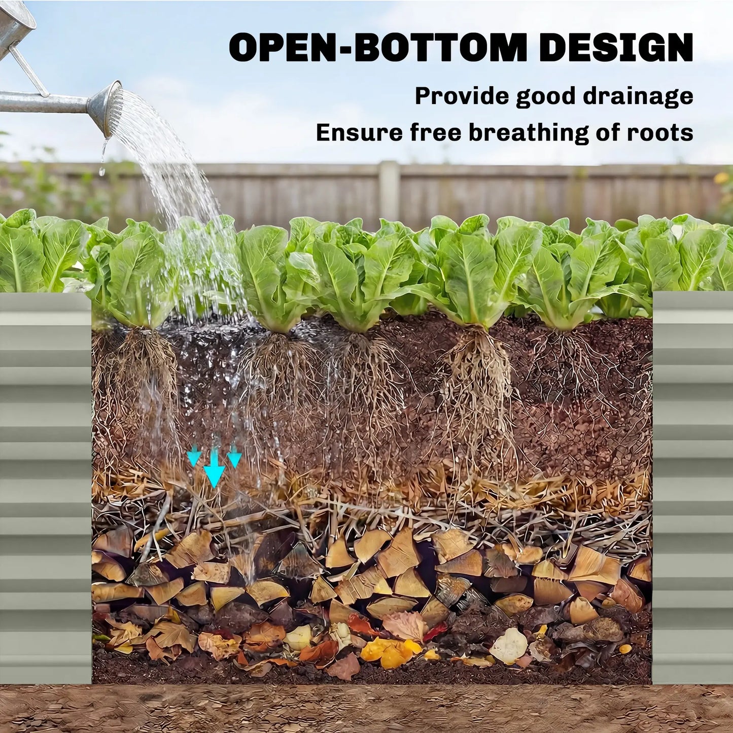 8 x 2.6 x 1.5ft Galvanized Raised Garden Bed, Outdoor Planter Box, Light Grey Galvanized Planter Boxes at Gallery Canada