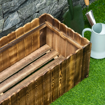 40" x 16" x 12" Wooden Raised Garden Bed, Planter Box with Drainage Holes, Natural Wooden Planter Boxes at Gallery Canada
