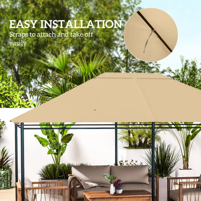 10' x 13' Gazebo Canopy Cover, Roof Replacement, Khaki Gazebo Canopy Replacement at Gallery Canada