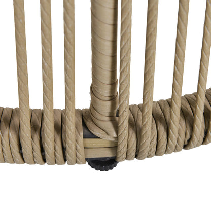 3 Pc Wicker Patio Set, Rattan Bistro with Table, Cushions, Outdoor, Coffee, White Bistro Sets at Gallery Canada