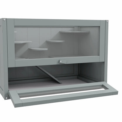 24 Inch Hamster Cage, 2 Levels, Openable Roof, Run Space, Grey Hamster Cages at Gallery Canada