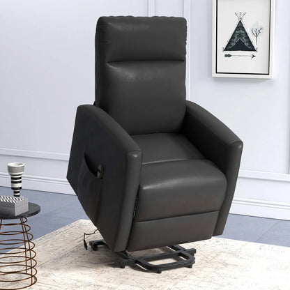 Power Lift Recliner Chair, Remote Control, Side Pocket, Grey Electric Power Lift Chairs at Gallery Canada