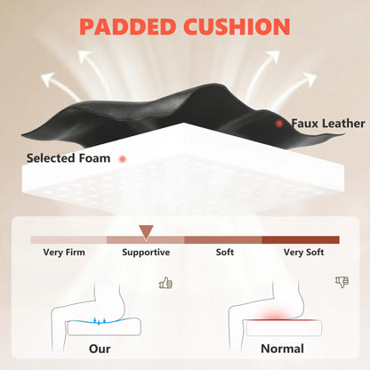 6 Point Vibration Massage Office Chair, PU Leather, Heated, Black Massage Chairs at Gallery Canada