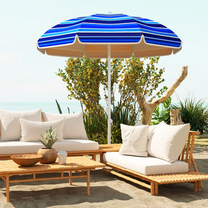 70.9" Dia. Portable Beach Umbrella, UV 50+ Adjustable Tilt, Multicolor Beach Umbrellas at Gallery Canada