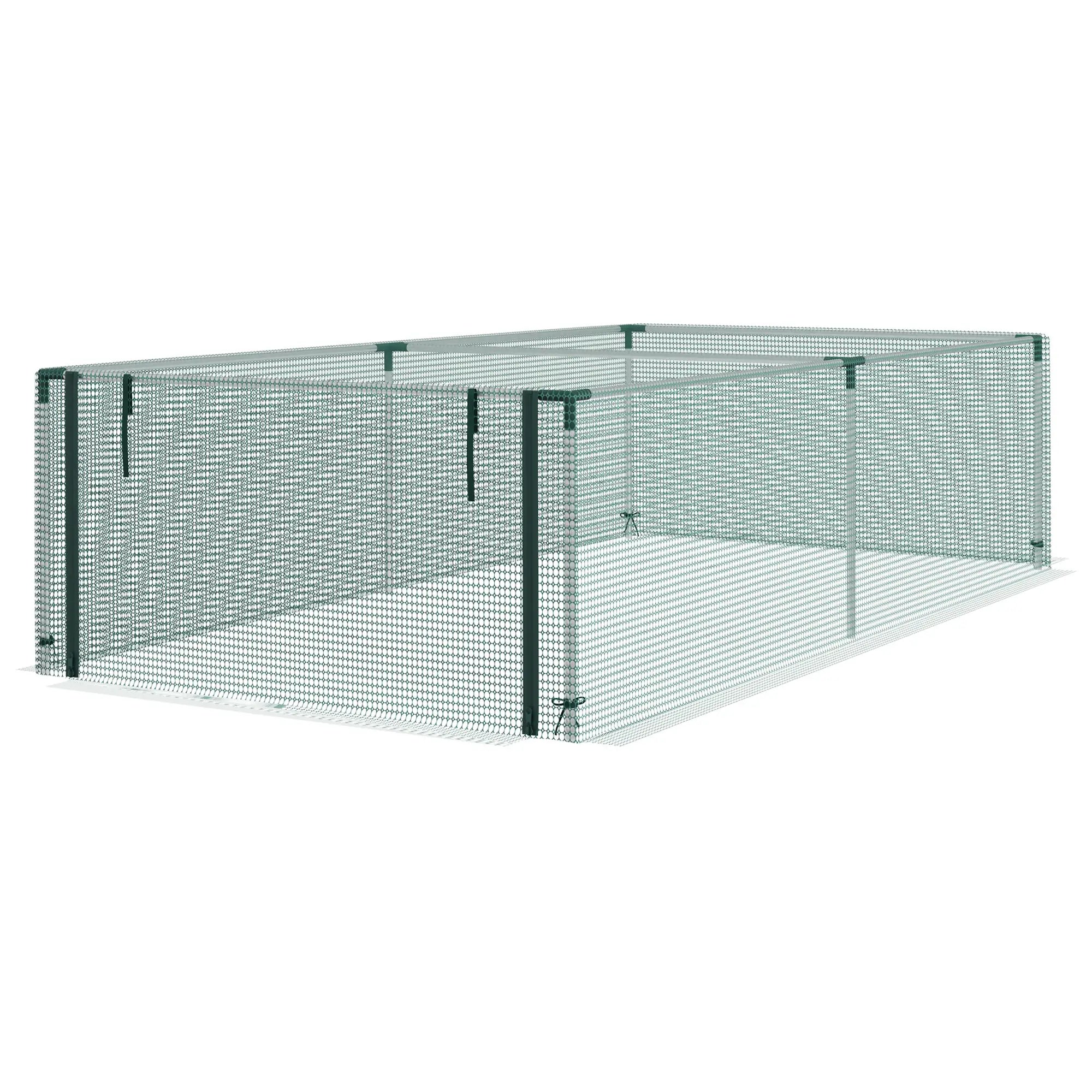 8.1' x 4.1' Plant Protection Cage, Zipper Roll-Up Door, Galvanised Steel Frame Greenhouses Green at Gallery Canada
