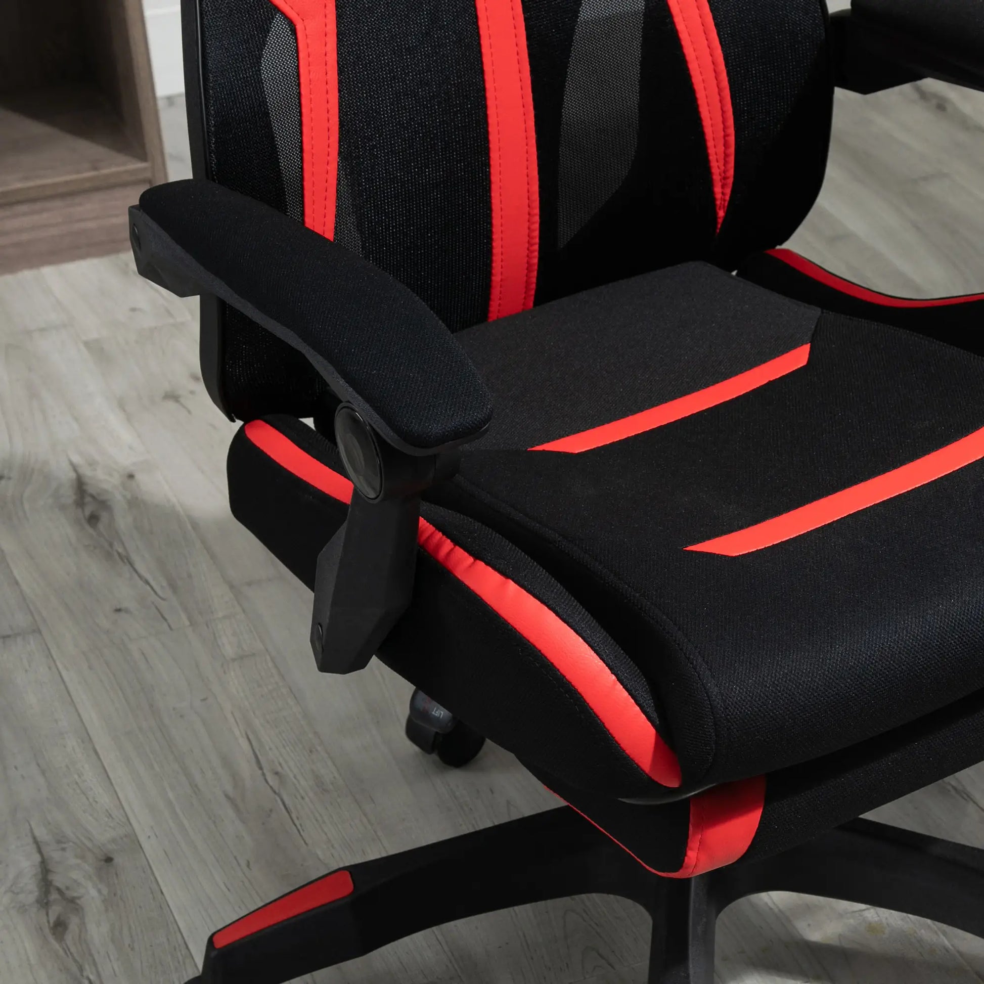 Racing Gaming Chair, Ergonomic Computer Chair with Footrest, Headrest, Black, Red Video Game Chairs at Gallery Canada