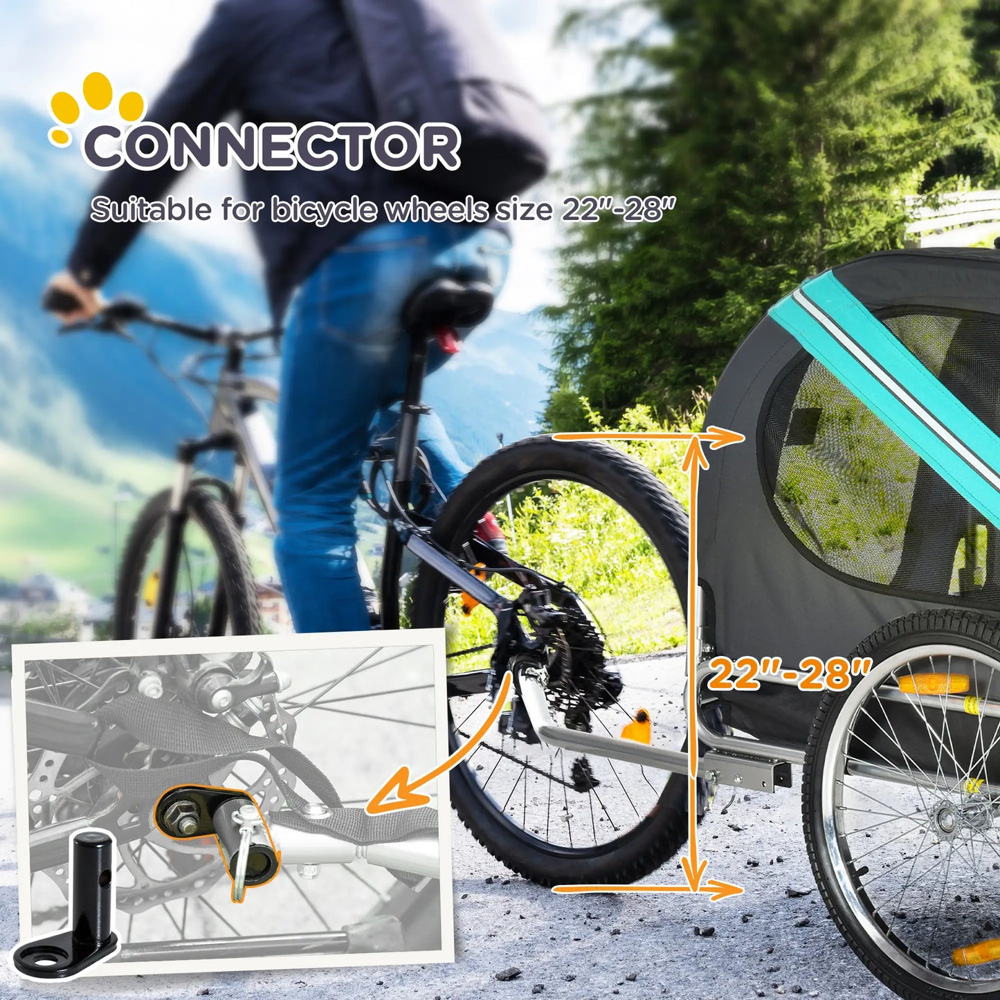 Dog Bike Trailer, Pet Cart, Foldable, Bicycle Wagon, Green Dog Bike Trailers & Strollers at Gallery Canada