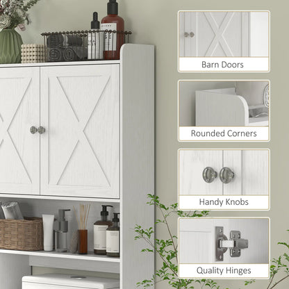 Farmhouse Over Toilet Cabinet, Adjustable Shelf, White Bathroom Cabinets at Gallery Canada