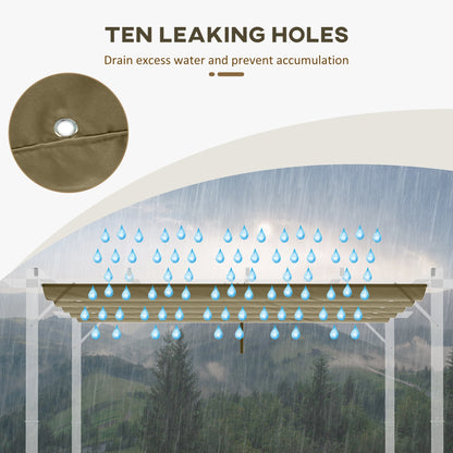 Retractable Pergola Canopy, 10' x 10', Tan Gazebo Canopy Replacement at Gallery Canada