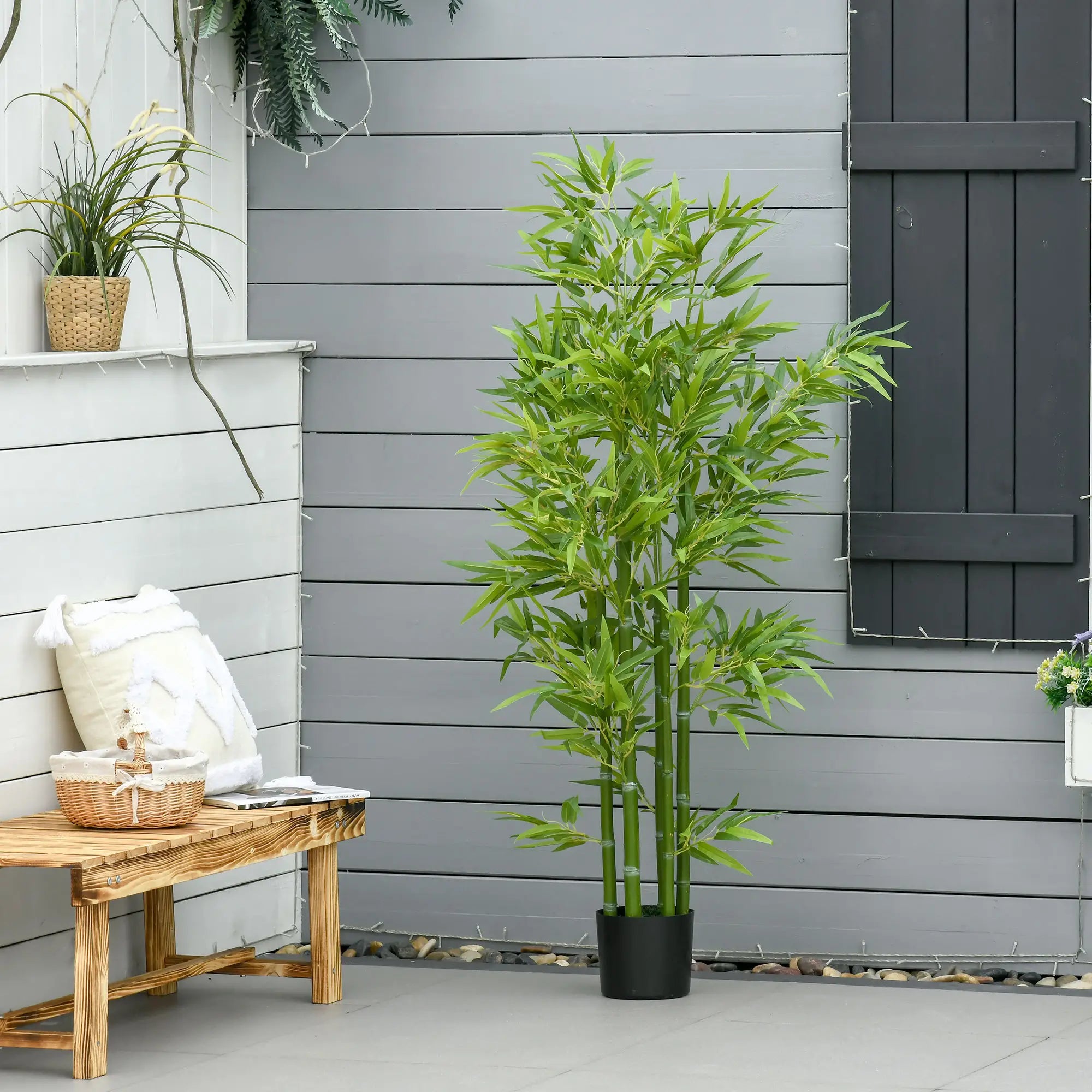 5FT Artificial Bamboo Tree, Faux Plant in Nursery Pot, Indoor Decor Artificial Trees at Gallery Canada