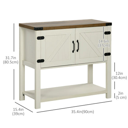 Farmhouse Kitchen Storage Cabinet, Free Standing Sideboard, White Storage Cabinets at Gallery Canada