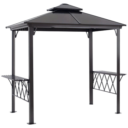 Outdoor Hardtop Grill Gazebo, BBQ Canopy With 6 Hooks, Double Vented PC Roof BBQ Grill Gazebos at Gallery Canada