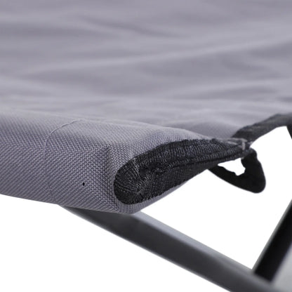 76" Two Person Folding Camping Cot, Portable Military Bed, Grey Camping Cots at Gallery Canada