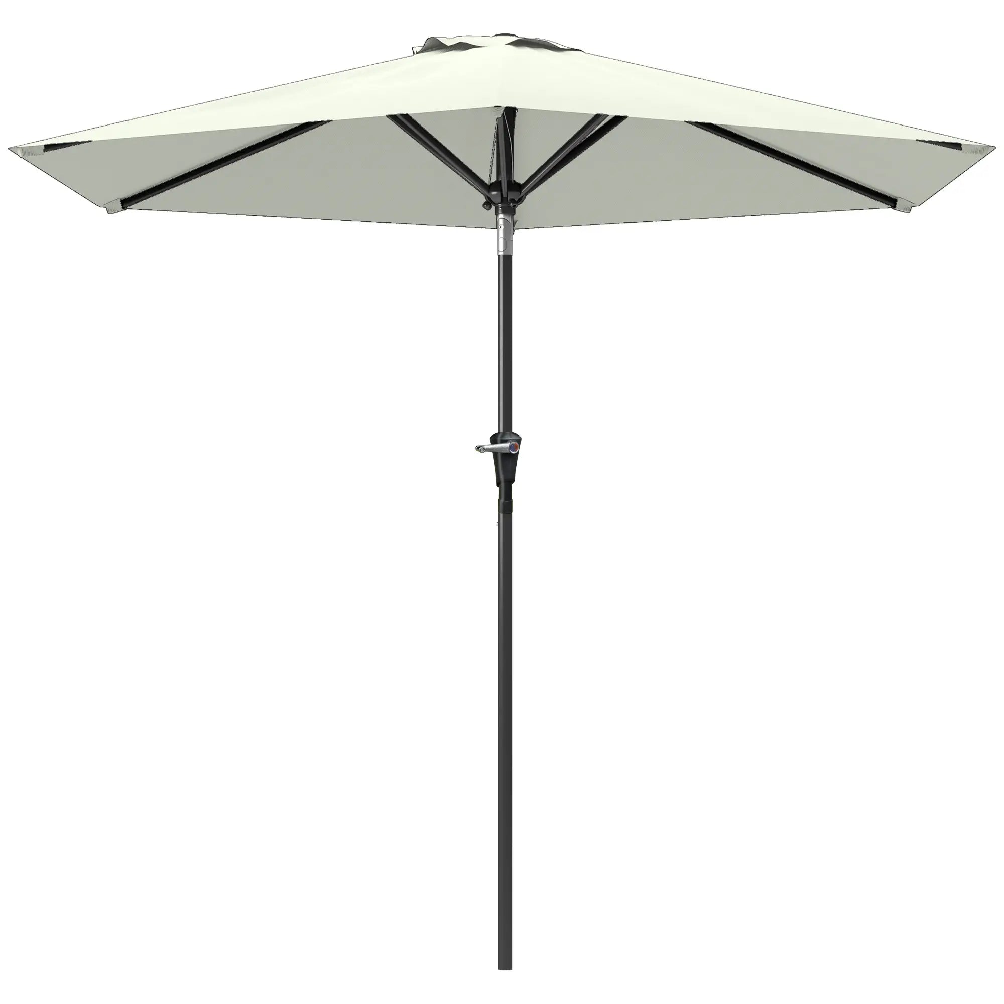 Patio Sun Umbrella, 6 Ribs, Cream White Patio Umbrellas Cream at Gallery Canada