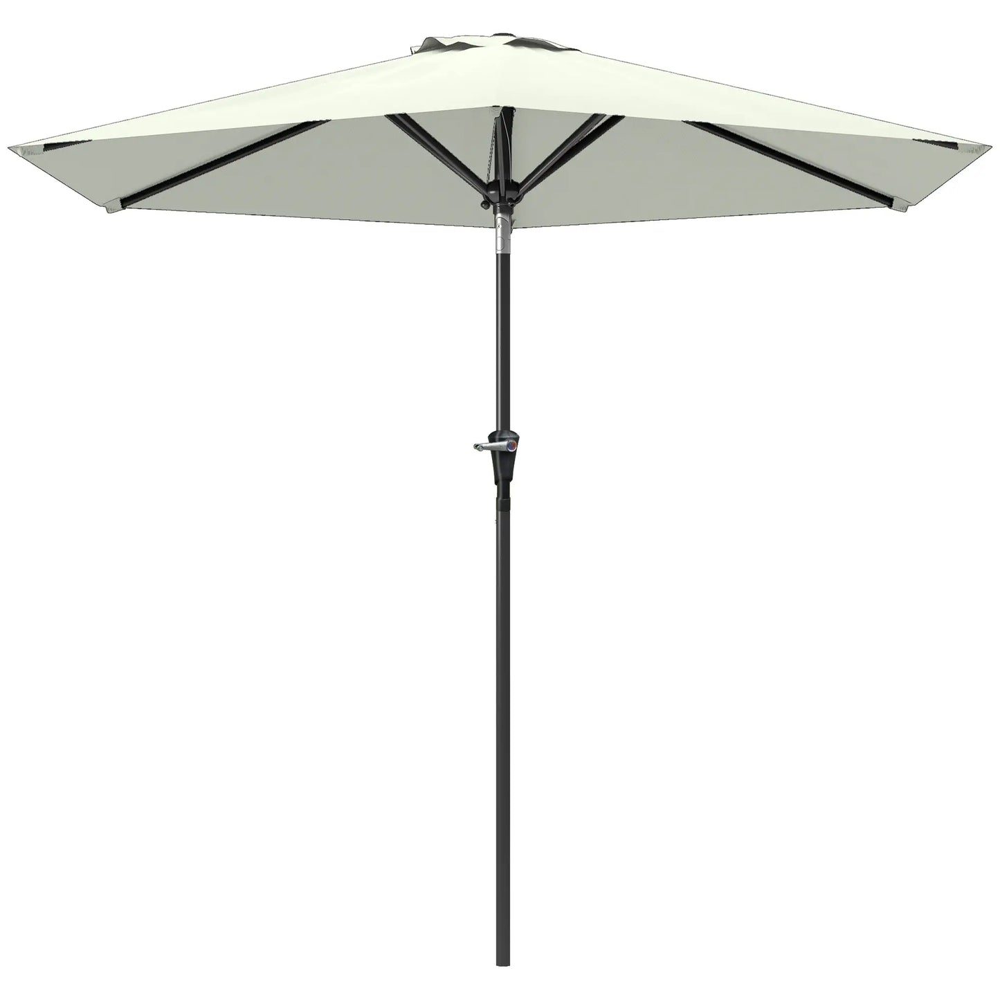 Patio Sun Umbrella, 6 Ribs, Cream White Patio Umbrellas Cream at Gallery Canada