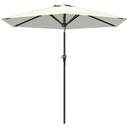 Patio Sun Umbrella, 6 Ribs, Cream White Patio Umbrellas Cream at Gallery Canada